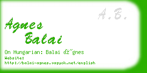 agnes balai business card